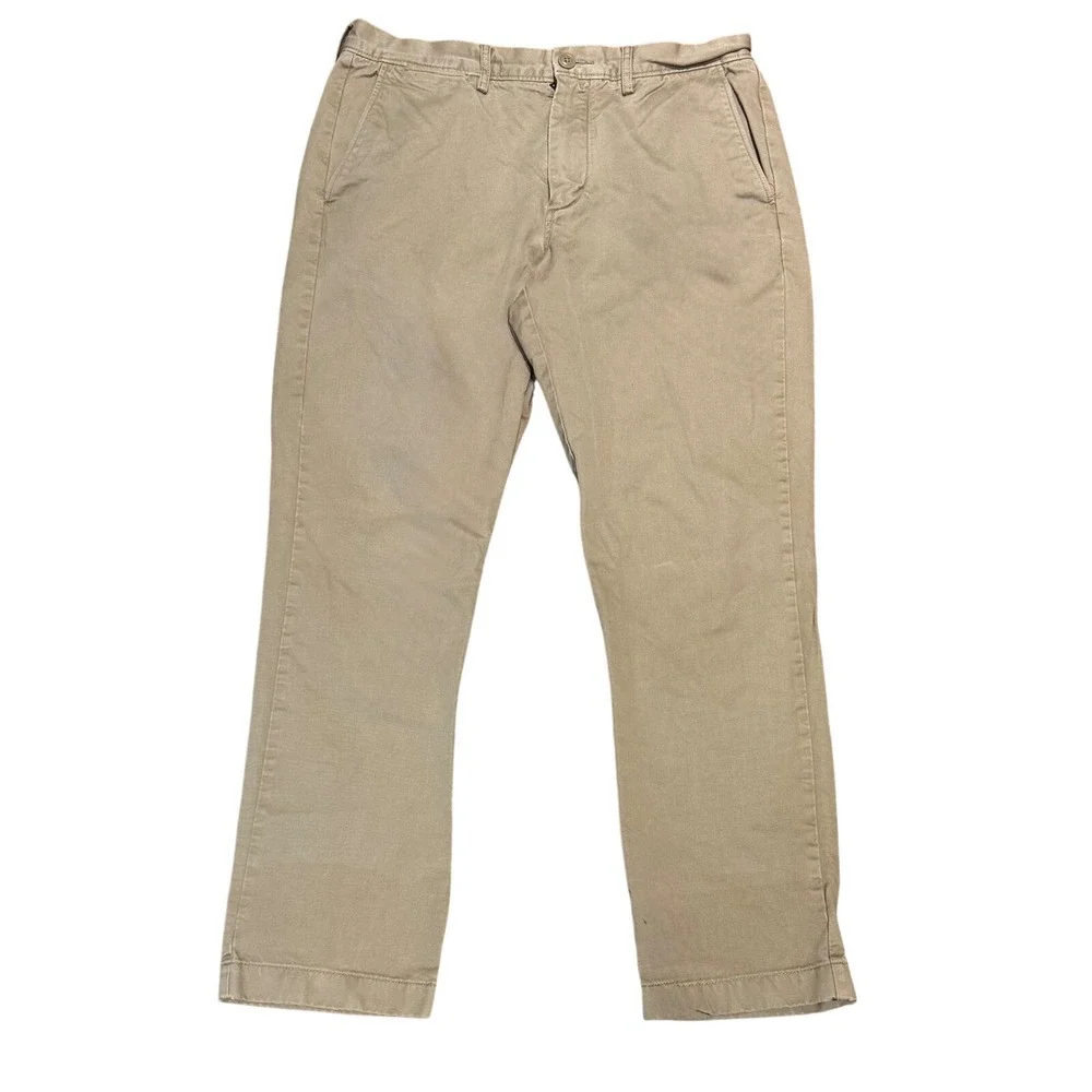 J.Crew‎ Broken-In Chino Pants 32x30 Khaki Tan Cotton Straight Leg casual
